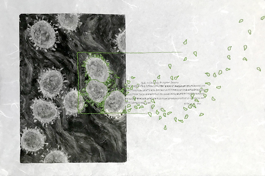 Kathy Strauss print, Infectivity 4