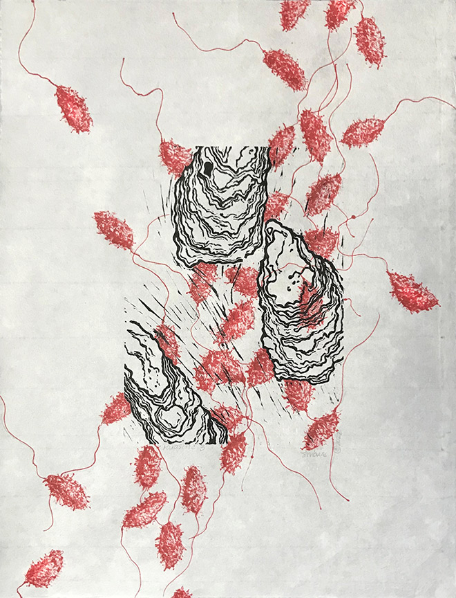 Kathy Strauss print, Parasitic 3