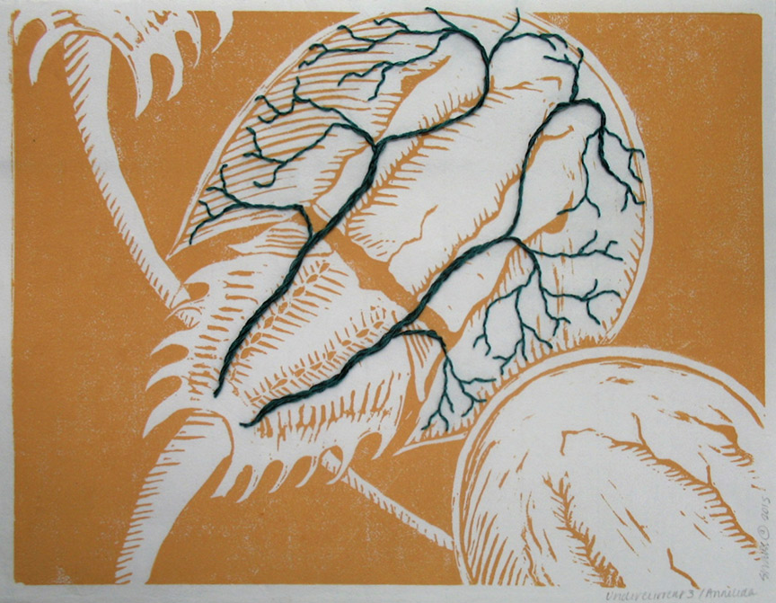 Kathy Strauss print, Undercurrents 3, Limulus Circulation